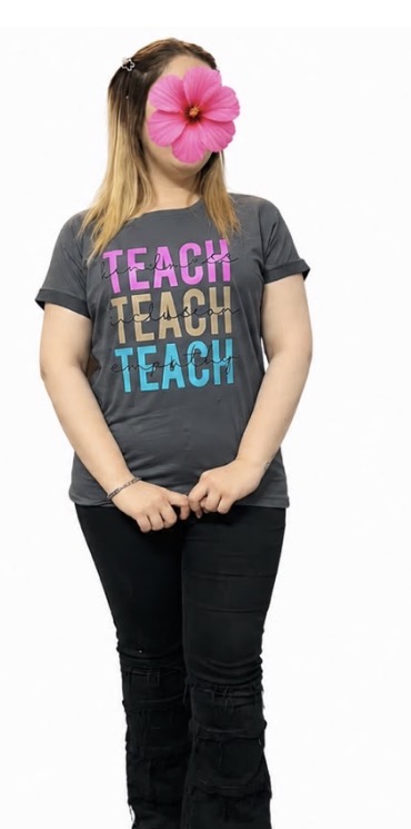 تیشرت زنانه طرح TEACH فری سایز