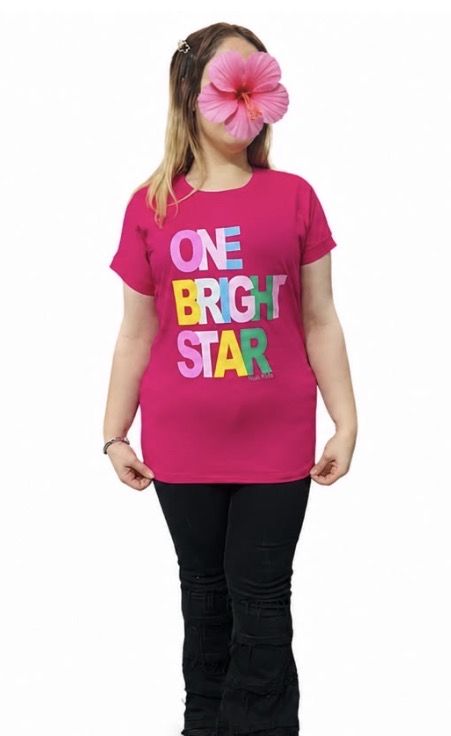 تیشرت زنانه طرح ONE BRIGHT STAR